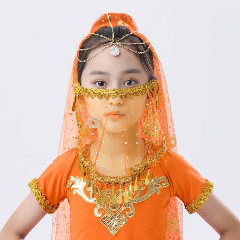 Head covering + veil + veil orange